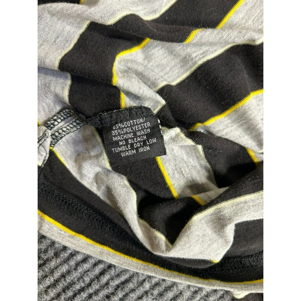 KR3W Mens Striped Polo Shirt Small Brown Yellow Gray Cotton Blend - Picture 4 of 6